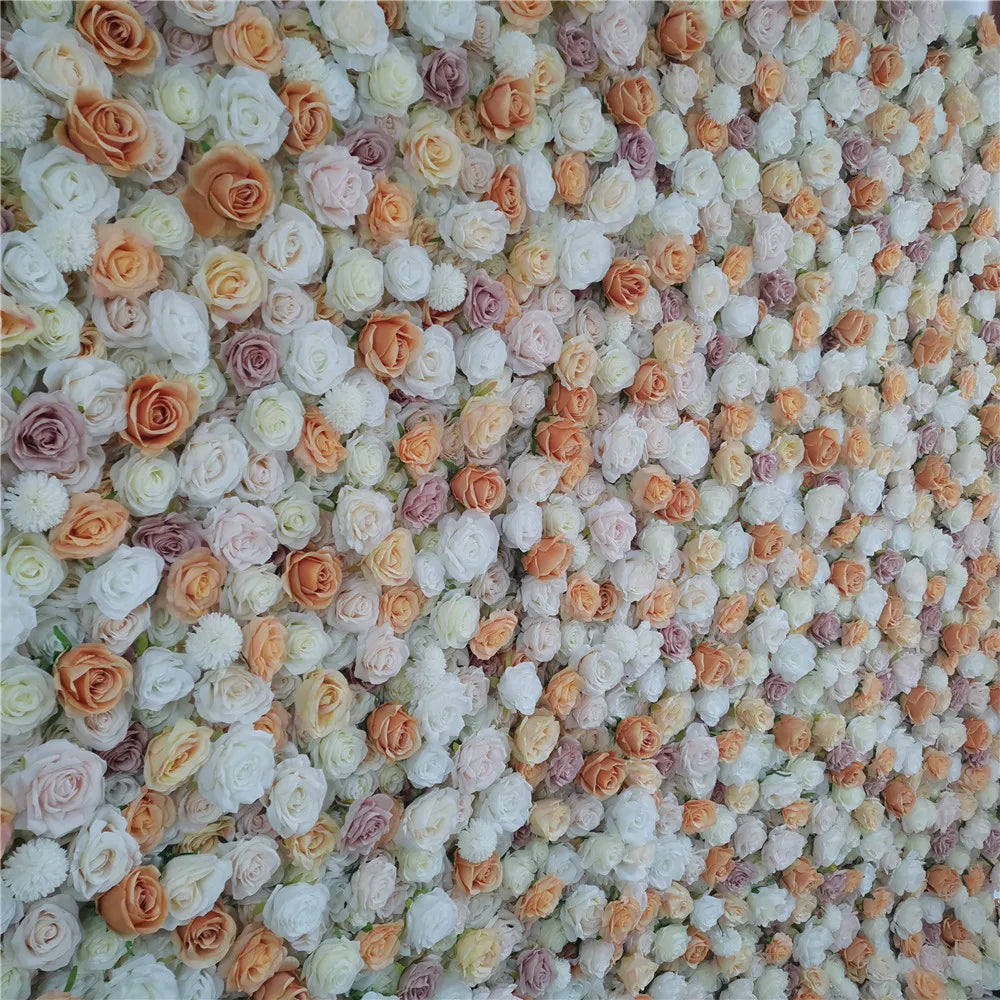 SPR Bridal Bouquet Wholesale Custom White Pink Wedding Supplies Decoration Rose Backdrop Silk Artificial Decorative Flower Wall