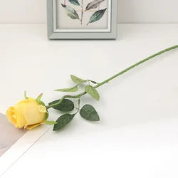 SPR High Simulation Large Artificial Roses With Long Iron Stem for DIY Floral Arrangement Wedding Home Party Decor - Large / Blue