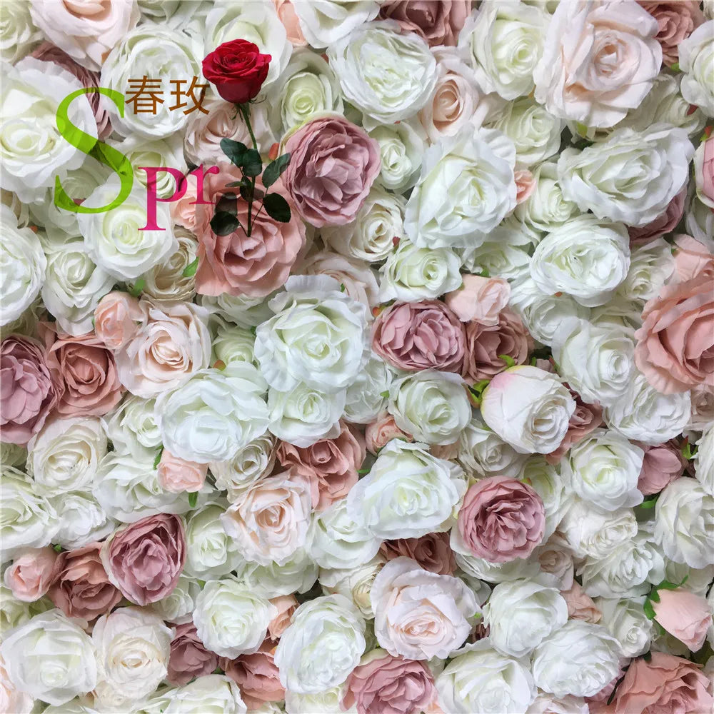 SPR Detachable Simple New Arrival Wedding Decoration Backdrop Cloth Artificial Flower Wall Wholesale