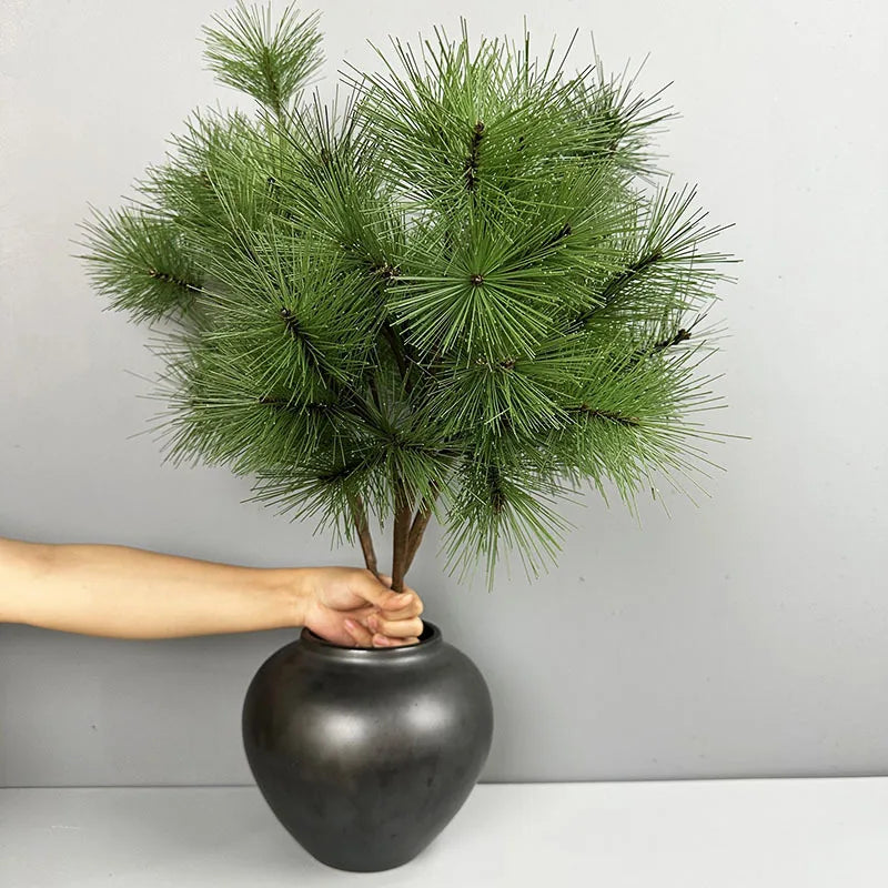 SPR Hot Selling Large Stem Artificial Pine Needle Branches Soft Plastic Realistic for Christmas New Year Halloween DecorSPR