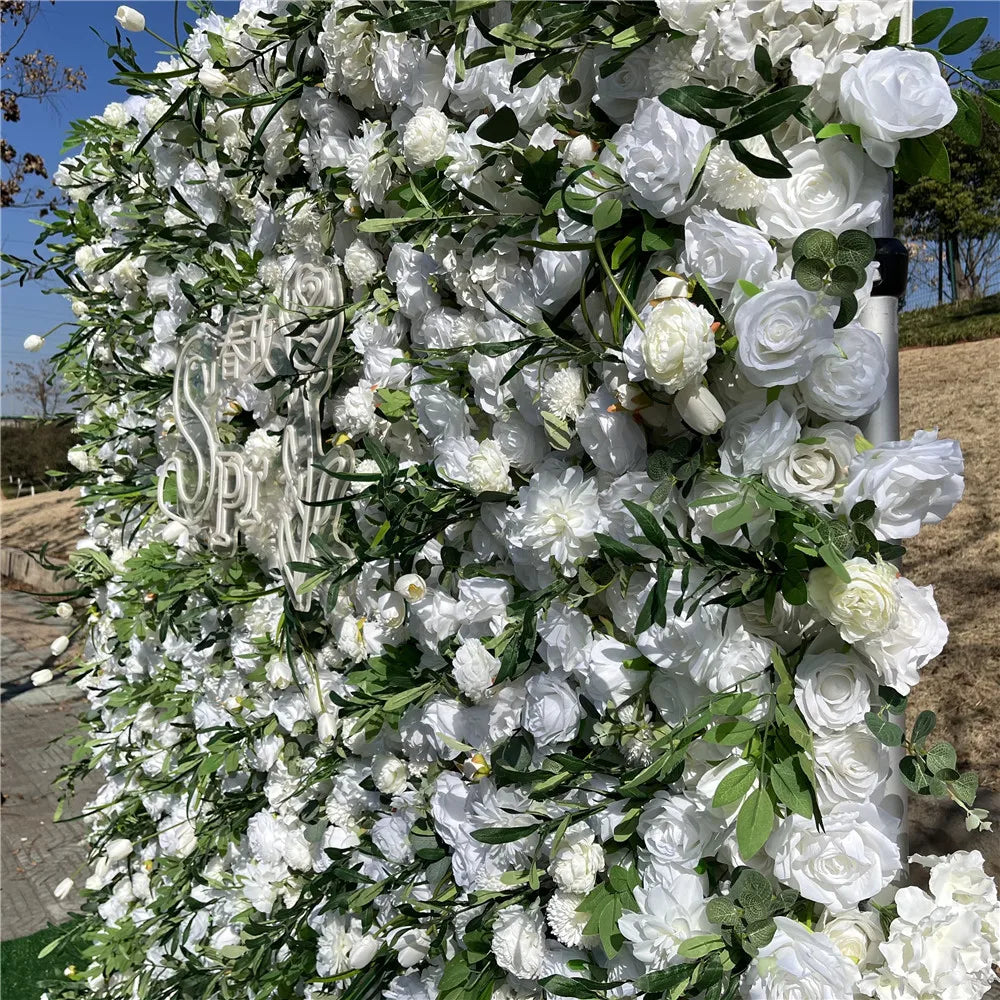SPR Bridal Bouquet 5D Artificial Silk Flower & Fabric Back Wall Panels for Indoor Wedding Christmas & Back to School Home Decor