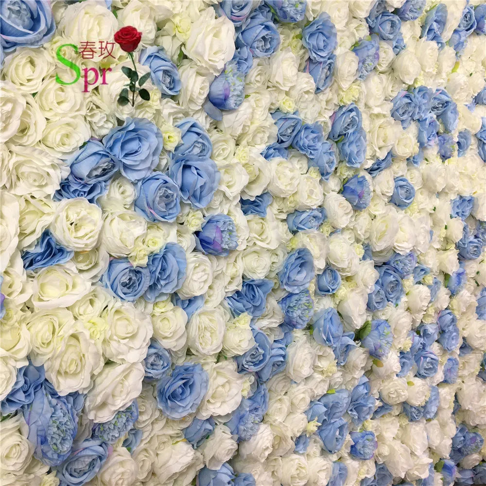 SPR Free Shipping 30pcs/set Ombre Wedding Occasion Handcrafted Silk Cloth Artificial Rose Flower Wall Backdrop Indoor/Outdoor