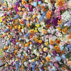 SPR Customized Size Finished Rose Flower Wall Artificial Floral Panel for Wedding Party Birthday Baby Shower Hotel Home Decor - SPR-FW231122-6