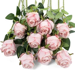 SPR High Simulation Large Artificial Roses With Long Iron Stem for DIY Floral Arrangement Wedding Home Party Decor - Large / Black