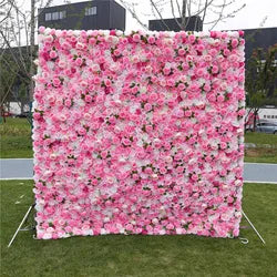 SPR Wholesale Silk Artificial Wedding Flower Wall Backdrop 8ft 8ft for Restaurant Decoration Wedding Party Events Mother's Day - SPR-XMBD025