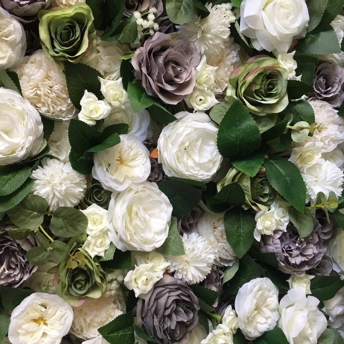 SPR Customized Size & Color Wedding Party Backdrop Decoration Baby Foliage Gray Green Wall Silk Flowers Artificial Rose
