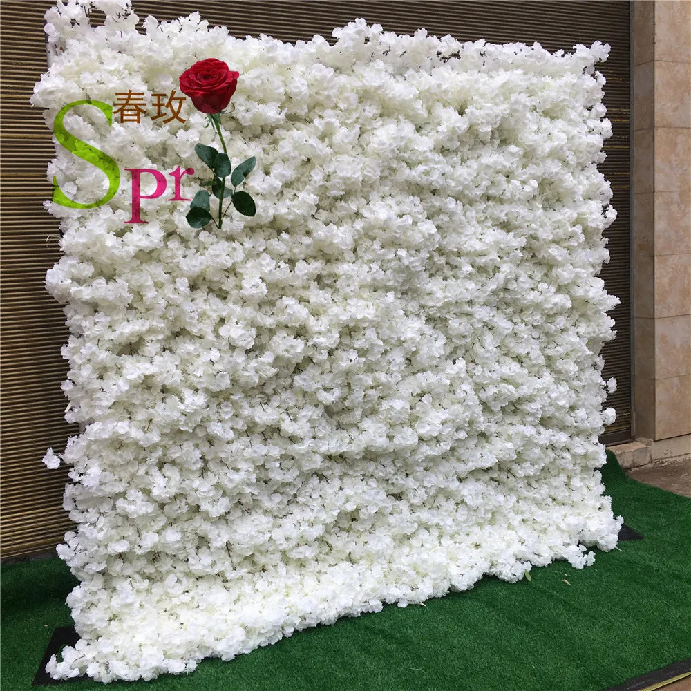 Designs Fabric Silk Faux Shop Wedding Decoration Panel Mat Patch Roll Backdrop Flower Wall Artificial