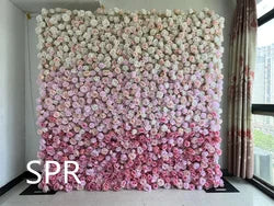 SPR Bridal Bouquet Wedding Decoration Indoor Decorative Silk Roses Flowers Artificial Backdrop Flower Floral Wall Panel Roll - SPR-FW22626-7