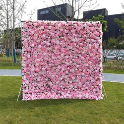 SPR Wholesale Silk Artificial Wedding Flower Wall Backdrop 8ft 8ft for Restaurant Decoration Wedding Party Events Mother's Day - SPR-XMBD040