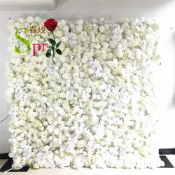 SPR Luxury Artificial 3D Rolled up Home Decoration or Wedding Party Ceiling Decorative Blush Pink Flower Wall - 1*1M(3.28*3.28ft) / SPR-FW21815-3