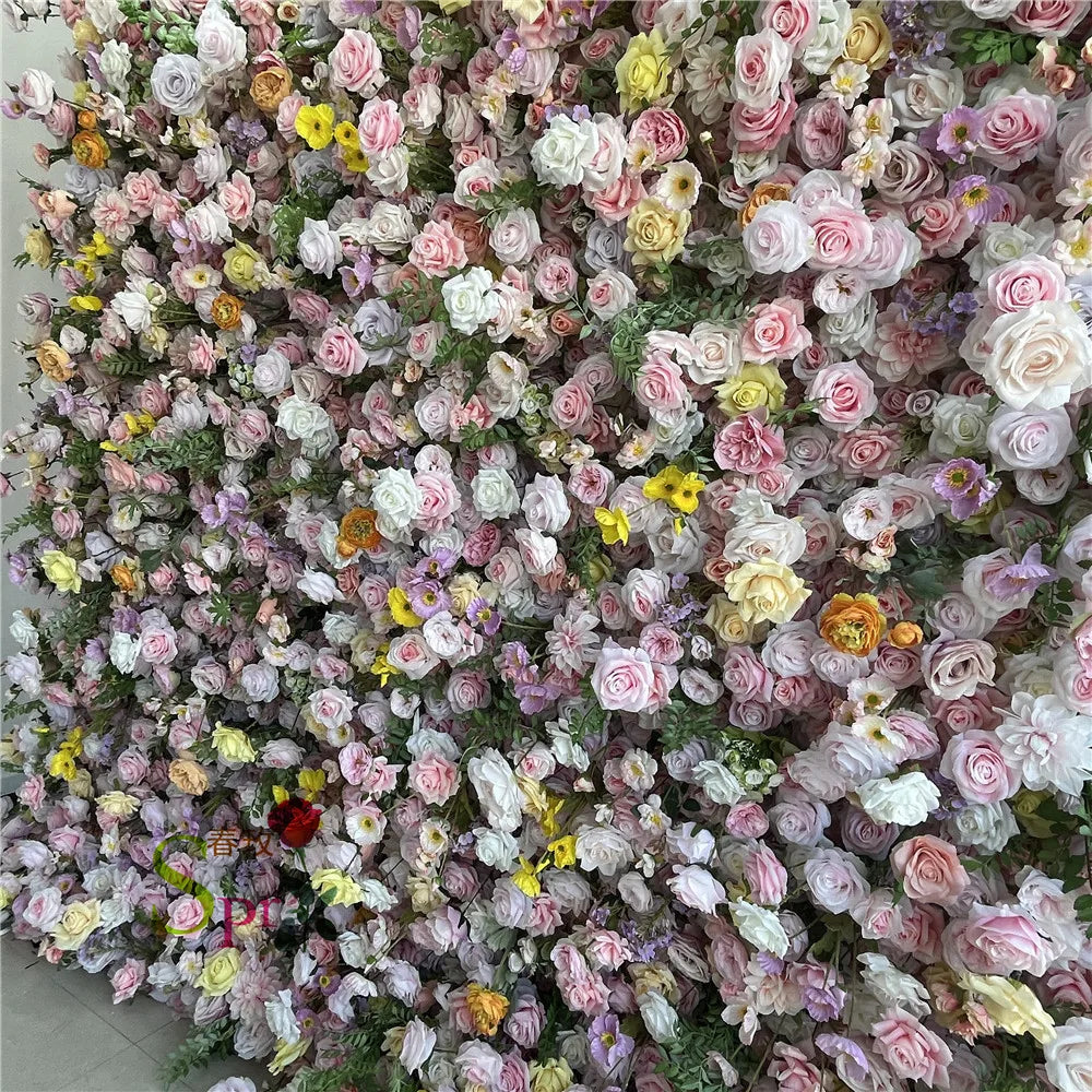 SPR  High-End Gradient Flower Wall Wall Bottom Background Wall Fabric Wedding Decoration Foreign Trade Export Artifical Flowers