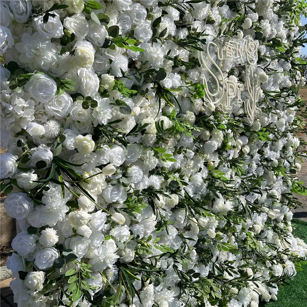 SPR Bridal Bouquet 5D Artificial Silk Flower & Fabric Back Wall Panels for Indoor Wedding Christmas & Back to School Home Decor