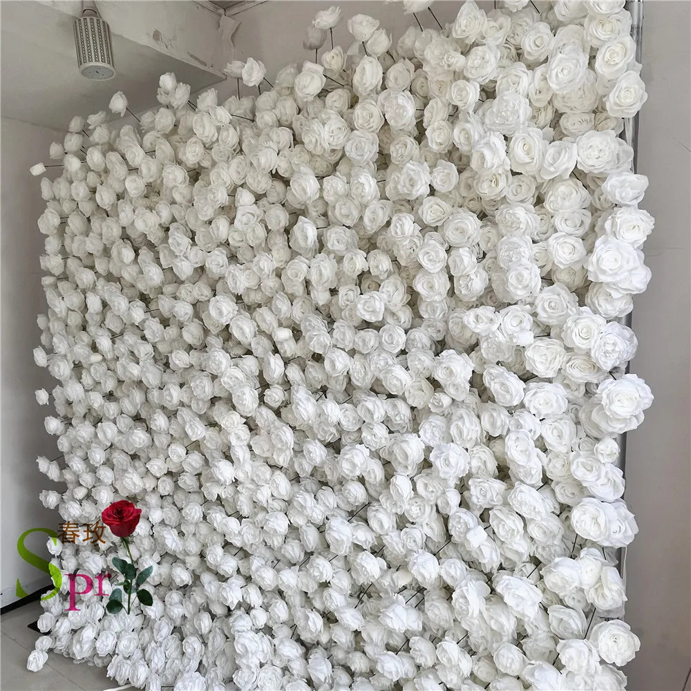 SPR Wedding 7 D Wedding Flower Wall Artificial Silk Rose Flower Wall Backdrop Decorative Artificial Flower Wall