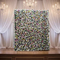 SPR Luxury Artificial 3D Rolled up Home Decoration Wedding Party & Graduation Ceiling Eco-Friendly Blush Pink Flower Wall - Ivory / SPR-FW21711-2