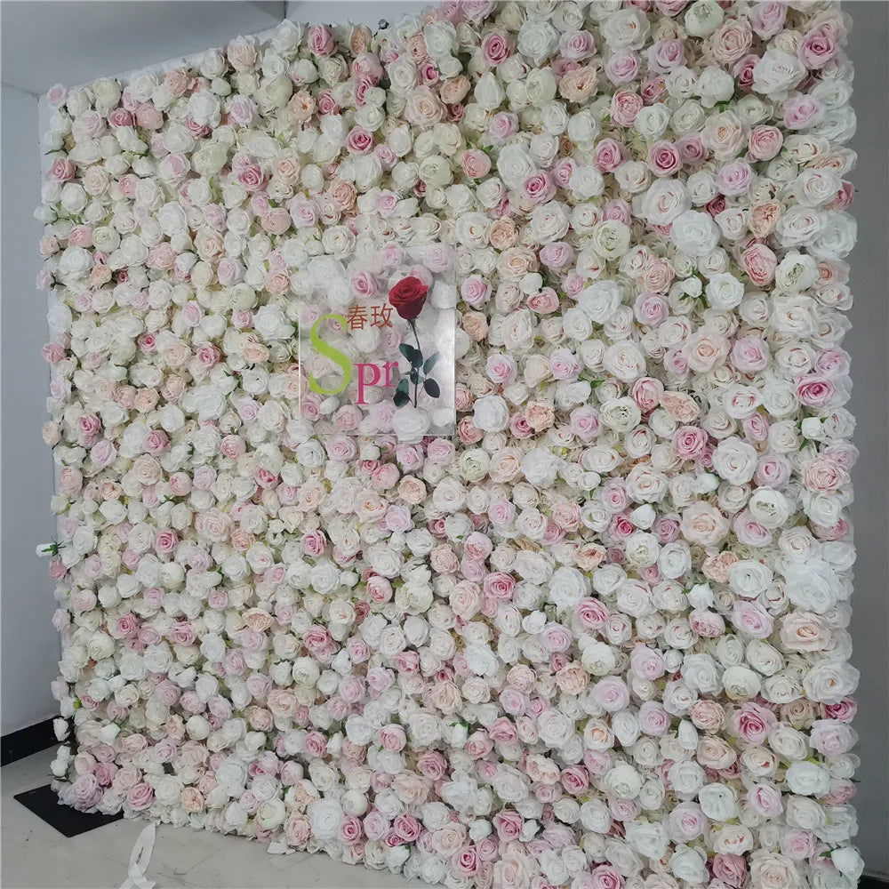 SPR Wholesale Roll Wedding Decoration Backdrop Artificial Flowers Fabric Rose Bouquet Ceiling Greenery Father's Day Halloween