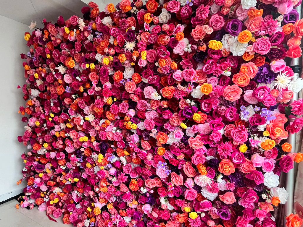 SPR Customizable European Style Artificial Flower Wall Backdrop Reusable Anti-Bacterial for Wedding/Birthday/Thanksgiving/Hotel