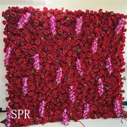 SPR Bridal Bouquet 5D Artificial Silk Flower & Fabric Back Wall Panels for Indoor Wedding Christmas & Back to School Home Decor - SPR-FW2315-1