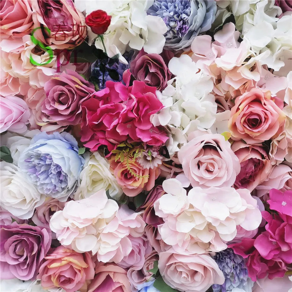 SPR Rose Wall Artificial Silk Rose 3D Flower Wall Background Party Decor Wall