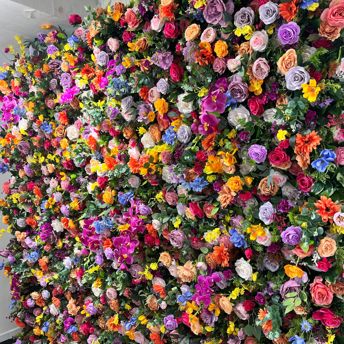 SPR New Decorative Roll up Centerpiece Flower Wall Backdrop Big Giant Artificial Silk Fabric Flower Wall for Wedding Party