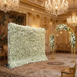 SPR Luxury Artificial 3D Rolled up Home Decoration Wedding Party & Graduation Ceiling Eco-Friendly Blush Pink Flower Wall - Ivory / SPR-FW22322-1