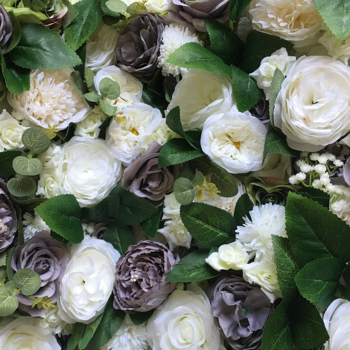 SPR Customized Size & Color Wedding Party Backdrop Decoration Baby Foliage Gray Green Wall Silk Flowers Artificial Rose