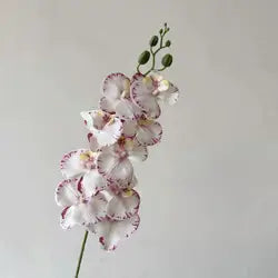 High Quality Real Touch 9 Head Artificial Phalaenopsis Flowers Big Blooms Orchid Flowers Leaves Stem Plants for Home Wedding - Height 98CM / 13-Border Purple