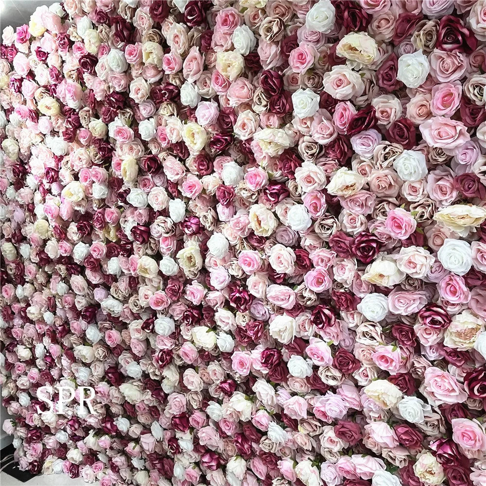 SPR High Quality Bridesmaids Bouquet Camellia Rose Silk Fabric Decorative Flower Home Decoration Wedding Event Flower Wall Peony