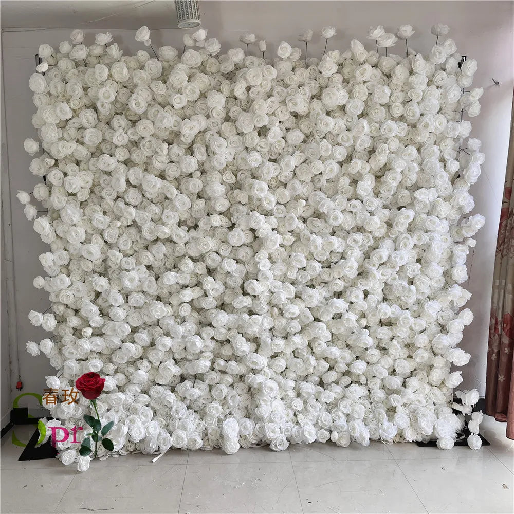 SPR Wedding 7 D Wedding Flower Wall Artificial Silk Rose Flower Wall Backdrop Decorative Artificial Flower Wall