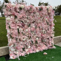 SPR China Supplies Artificial Flower Wall Orchid Silk Carnation Customized Size Peony Bouquet for Wedding Decoration Ivory Rose - SPR-FW22322-2