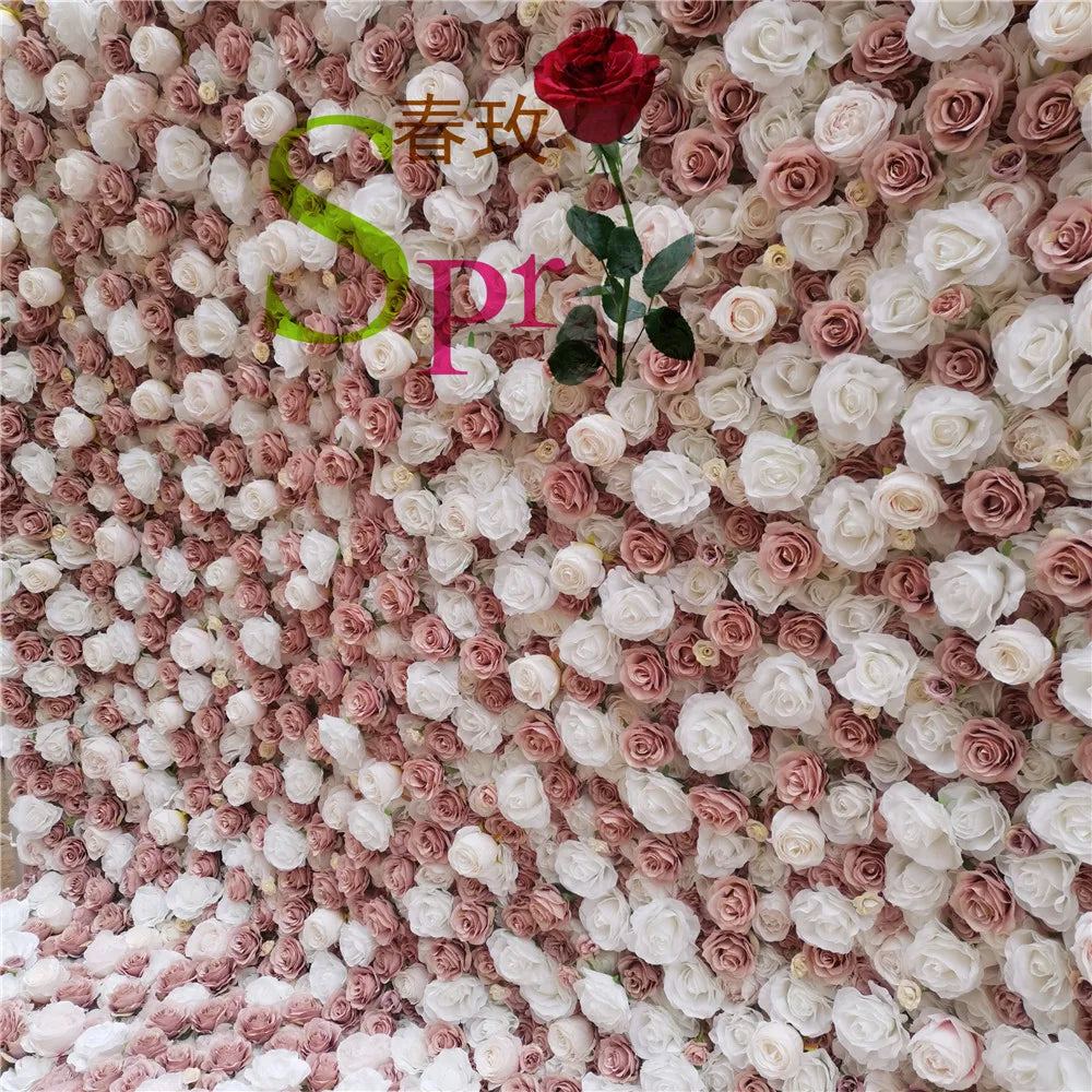 SPR Hot Selling Artificial Decorative Flower Wall Panel for Wedding Party Birthday Decor Backdrop Wall