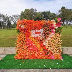 SPR Bridal Bouquet Newest Design Wedding Decoration 7D Effect Cloth Back Roll Mix Color Rose Green Plant Flower Wall - SPR-FW211126-2