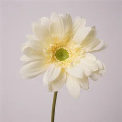 Wholesale Home Decor Table Pieces Single Branch Latex Gerbera Artificial Real Touch Flower White Gerbera - Height 65CM / 06-Light Yellow