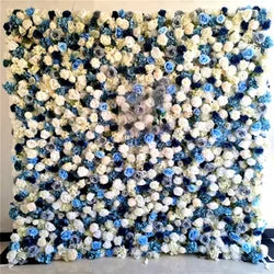 SPR Bridal Bouquet Wedding Supplies Home Floral Decoration Rose Hydrangea Silk Artificial Decorative Flower Wall Backdrop - Beige / SPR-FW211126-4