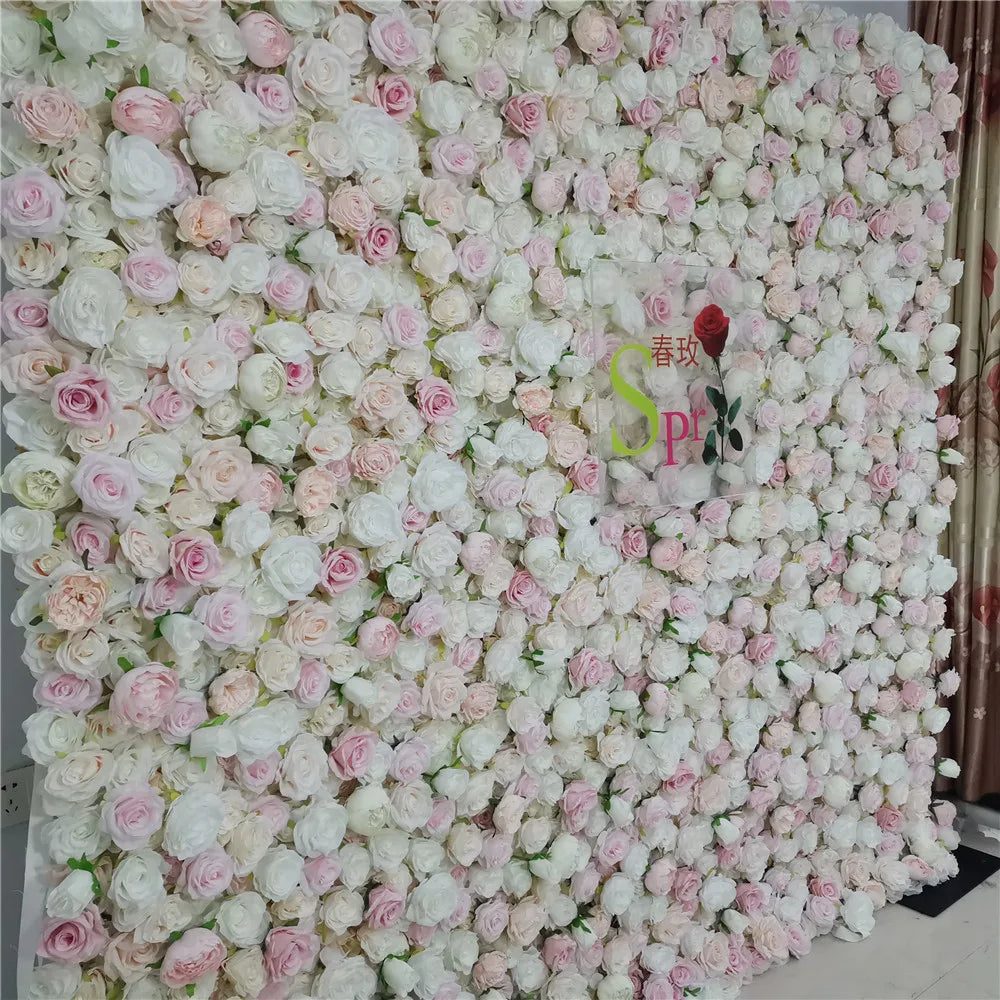 SPR Wholesale Roll Wedding Decoration Backdrop Artificial Flowers Fabric Rose Bouquet Ceiling Greenery Father's Day Halloween