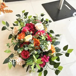 SPR Bridesmaids Bouquet High Quality Birthday Party Valentine's Day Artificial Flower Wall Silk Rose Panels for Wedding Backdrop - 1foot*1foot / SPR-FW24114-6A