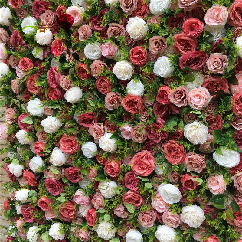 SPR Customized size Wedding Silk Rose Artificial Flower Invitations Backdrop Flower Walls Wedding Artificial Flower for Home