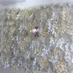 SPR Handmade Realistic Roll-Up Artificial Flower Wall 5D Design Black Peony Rose Hydrangea Wedding Backdrop Decoration - 1*1M(3.28*3.28ft) / SPR-FW211230-5