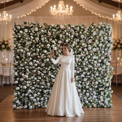 SPR 5D Silk Artificial Flowers Wedding Decoration Party Restaurant Wedding Wall Flower Decoration Grass Artificial Flower Wall - SPR-FW2286-10