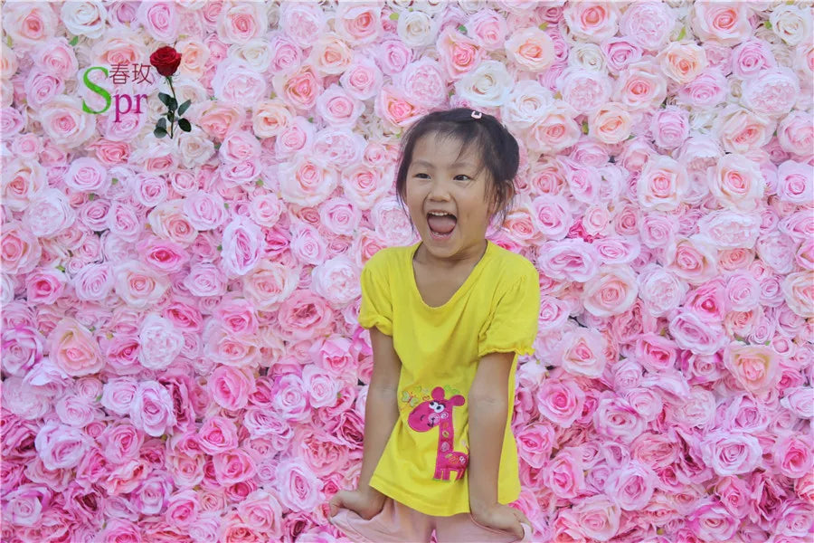 SPR Free Shipping 30pcs/set Ombre Wedding Occasion Artificial Rose Flower Wall Backdrop Factory Sales