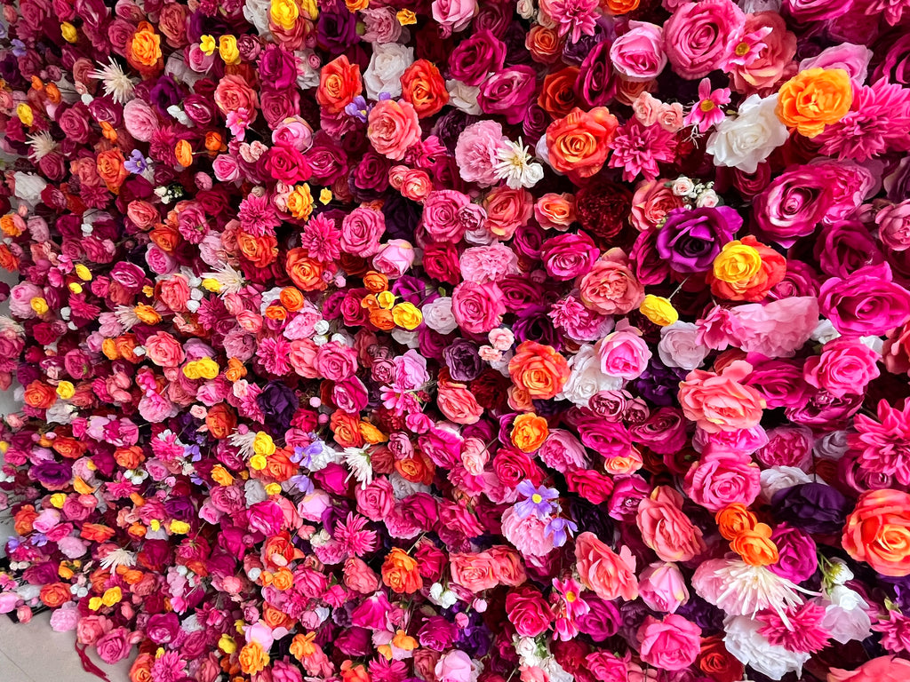 SPR Customizable European Style Artificial Flower Wall Backdrop Reusable Anti-Bacterial for Wedding/Birthday/Thanksgiving/Hotel