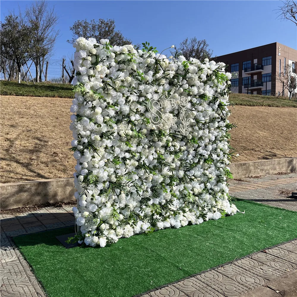SPR Bridal Bouquet 5D Artificial Silk Flower & Fabric Back Wall Panels for Indoor Wedding Christmas & Back to School Home Decor