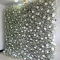 SPR Wholesale Custom White Baby Breath Wedding Rose Supplies Decoration Rose Backdrop Silk Artificial Decorative Flower Wall