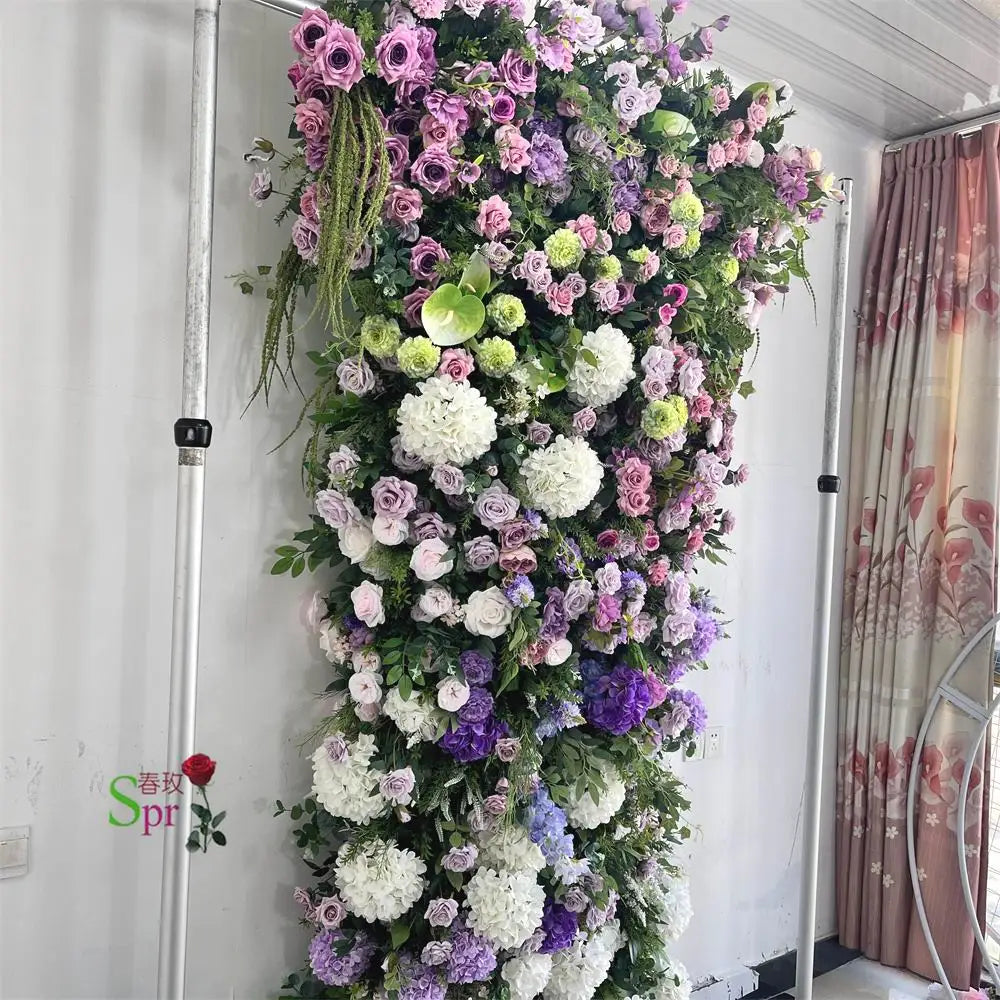 SPR Bridesmaids Bouquet Wholesale Wedding  Flower Wall Roll Up Flower Wall For Wedding Backdrop Decoration