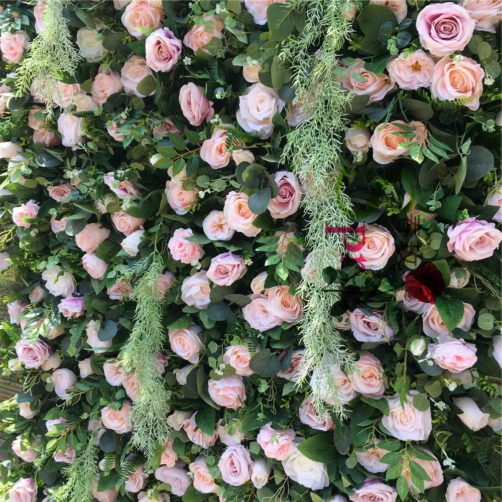 SPR Custom 3D Flowerwall Wedding Artificial Silk Rose Flower Wall Panel Backdrop Artificial Flowers Decorative Flowers for Party