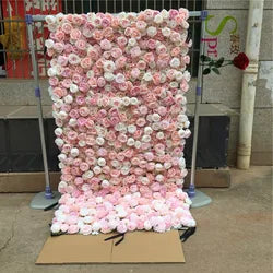 SPR Customized size Wedding Silk Rose Artificial Flower Invitations Backdrop Flower Walls Wedding Artificial Flower for Home - SPR-FW20726-4