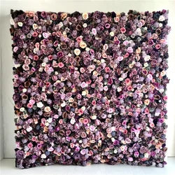 SPR High Quality Handmade Anti-Bacterial 5D Red Artificial Rose Fabric Wall for Wedding and Event Decorations - SPR-FW23917-10
