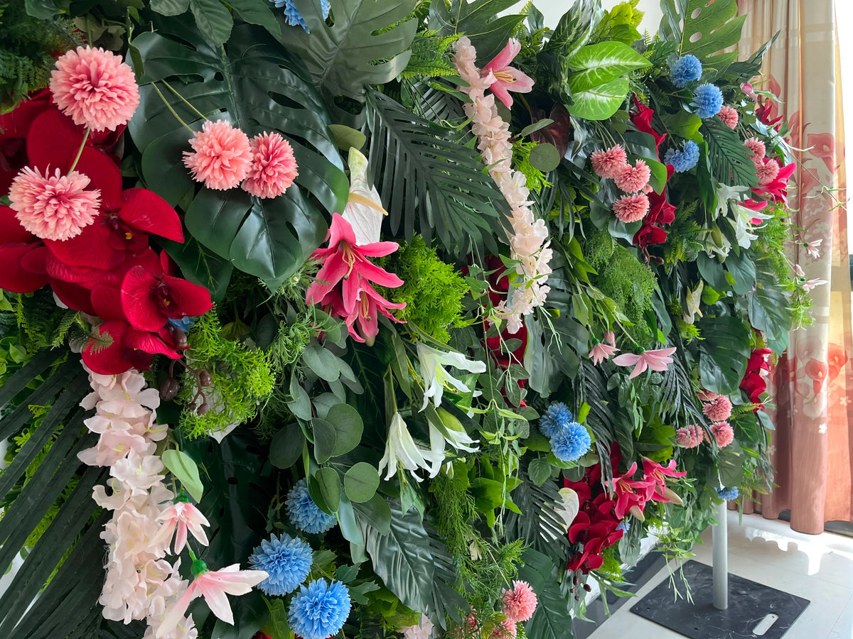 SPR Bridal Bouquet  Design Flower Green Plant Wall Backdrop Wedding Wholesale Artificial Flower Mat for Customized Flower Wall