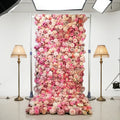 SPR Bridal Bouquet Roll up Fabric Plastic Rose Peony Arrangement Silk Artificial Flower Wall Panel Wedding Decoration Backdrop