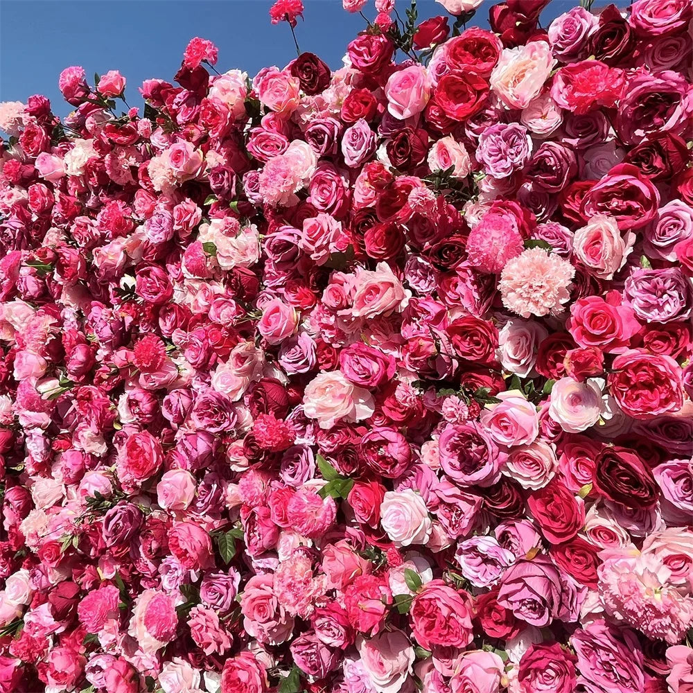 SPR Realistic Artificial Flower Wall Panels High Quality White Silk Roses for Wedding Backdrop and Christmas Events