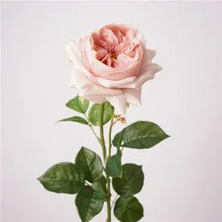 High Quality Real Touch Roses Long Stem Red Ivory Rose Real Touch Faux Flowers for Wedding Home Decorations - Total Length 69CM / 10-Pastel Pink